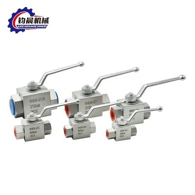 고압 탄소 강철 KHB3K-G1" 315bar 수동 수압 볼 밸브